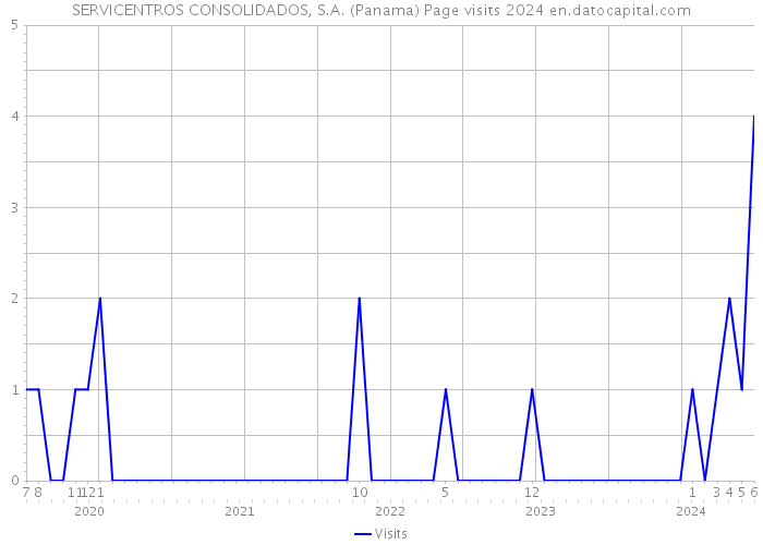 SERVICENTROS CONSOLIDADOS, S.A. (Panama) Page visits 2024 