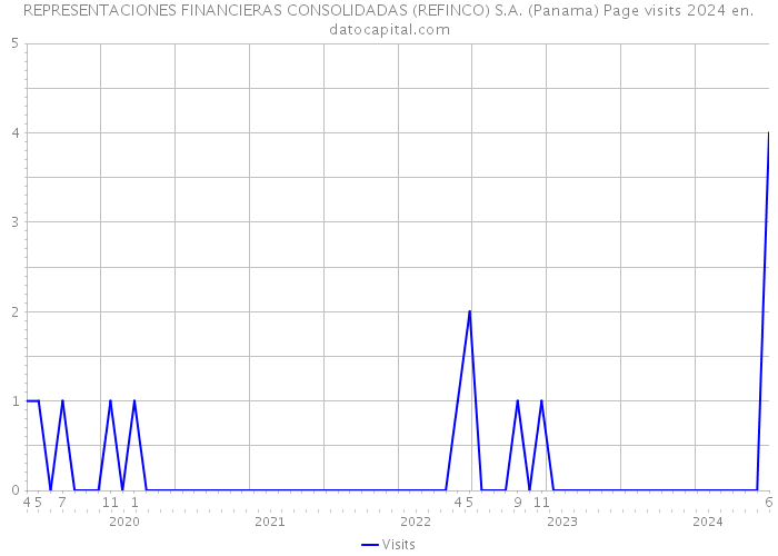 REPRESENTACIONES FINANCIERAS CONSOLIDADAS (REFINCO) S.A. (Panama) Page visits 2024 