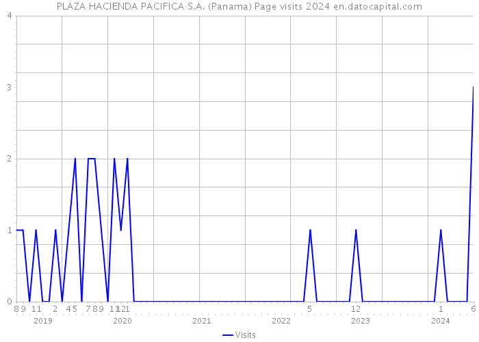 PLAZA HACIENDA PACIFICA S.A. (Panama) Page visits 2024 