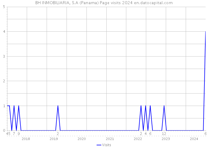 BH INMOBILIARIA, S.A (Panama) Page visits 2024 