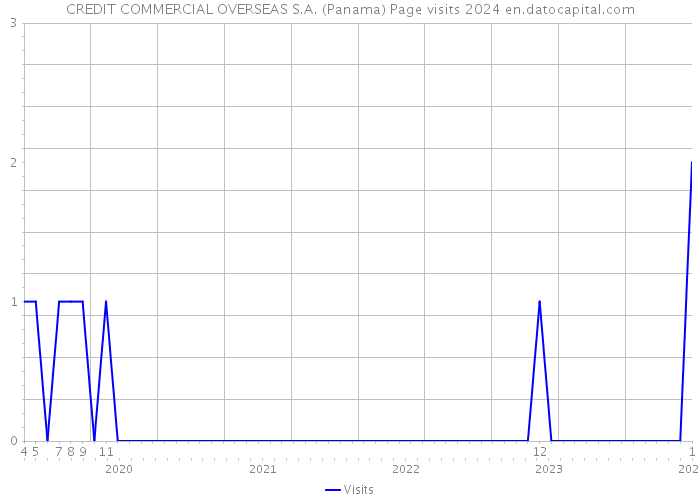 CREDIT COMMERCIAL OVERSEAS S.A. (Panama) Page visits 2024 