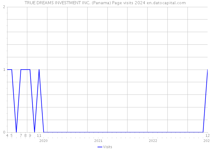 TRUE DREAMS INVESTMENT INC. (Panama) Page visits 2024 