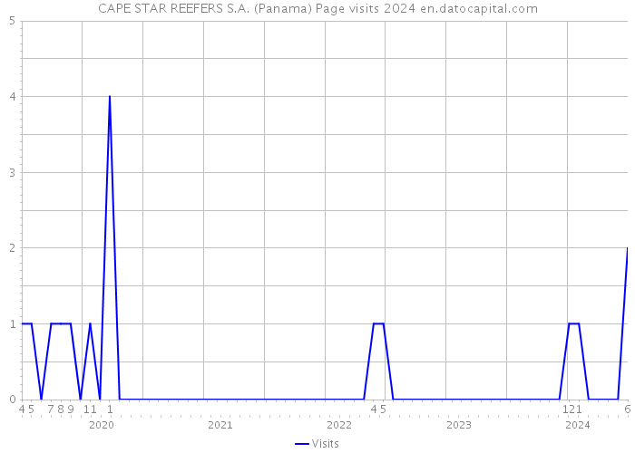 CAPE STAR REEFERS S.A. (Panama) Page visits 2024 