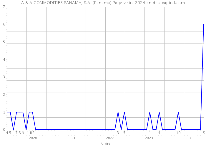 A & A COMMODITIES PANAMA, S.A. (Panama) Page visits 2024 