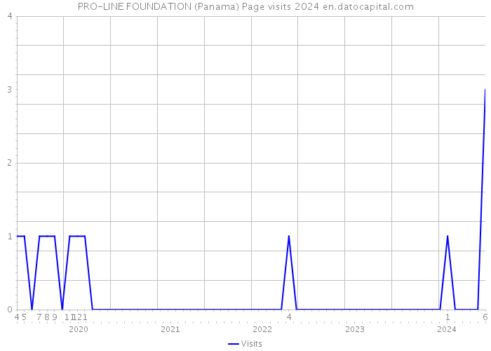 PRO-LINE FOUNDATION (Panama) Page visits 2024 