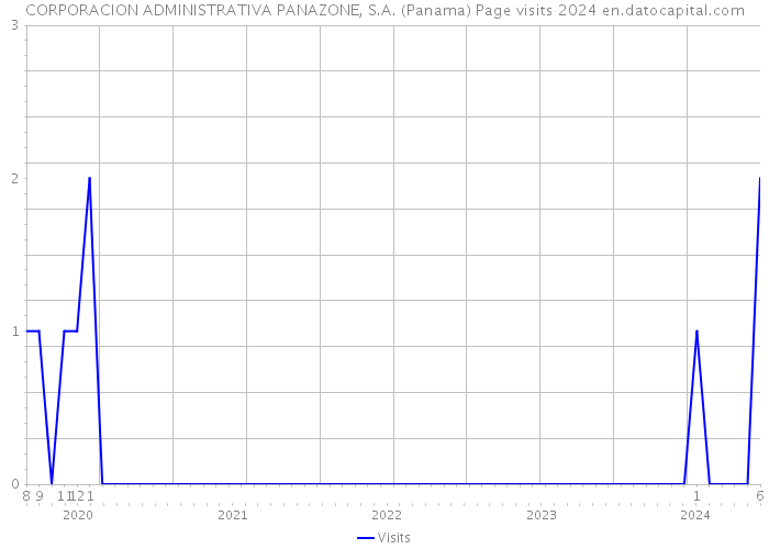 CORPORACION ADMINISTRATIVA PANAZONE, S.A. (Panama) Page visits 2024 