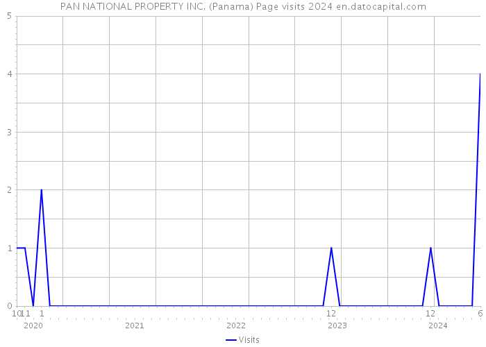 PAN NATIONAL PROPERTY INC. (Panama) Page visits 2024 