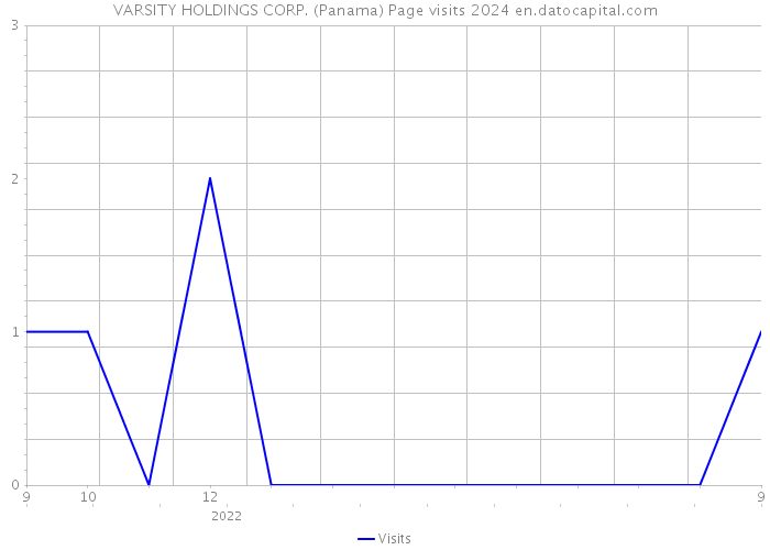 VARSITY HOLDINGS CORP. (Panama) Page visits 2024 