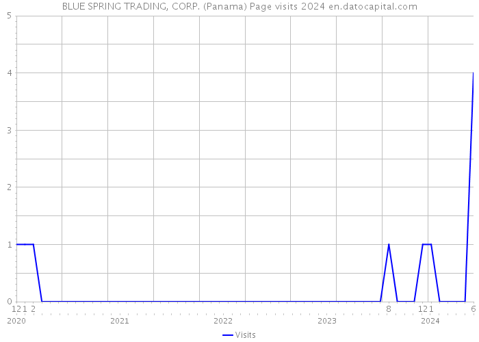 BLUE SPRING TRADING, CORP. (Panama) Page visits 2024 