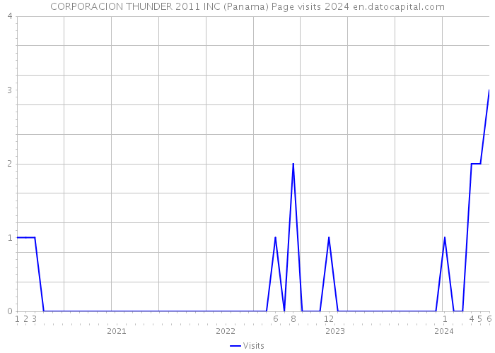 CORPORACION THUNDER 2011 INC (Panama) Page visits 2024 