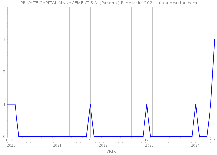 PRIVATE CAPITAL MANAGEMENT S.A. (Panama) Page visits 2024 