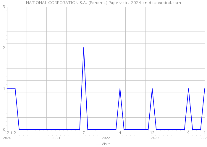 NATIONAL CORPORATION S.A. (Panama) Page visits 2024 