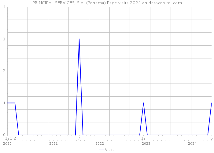PRINCIPAL SERVICES, S.A. (Panama) Page visits 2024 