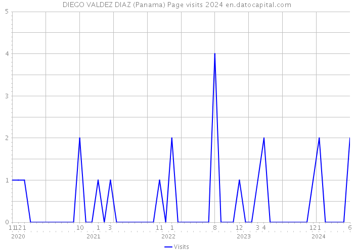 DIEGO VALDEZ DIAZ (Panama) Page visits 2024 