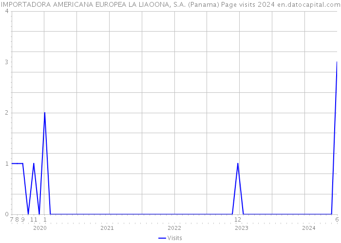 IMPORTADORA AMERICANA EUROPEA LA LIAOONA, S.A. (Panama) Page visits 2024 