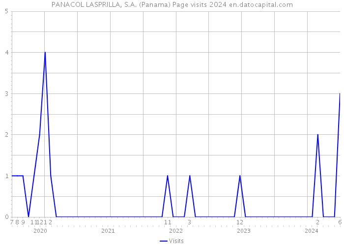 PANACOL LASPRILLA, S.A. (Panama) Page visits 2024 