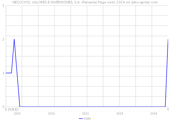 NEGOCIOS, VALORES E INVERSIONES, S.A. (Panama) Page visits 2024 