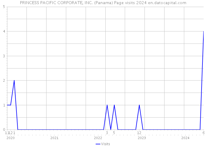 PRINCESS PACIFIC CORPORATE, INC. (Panama) Page visits 2024 