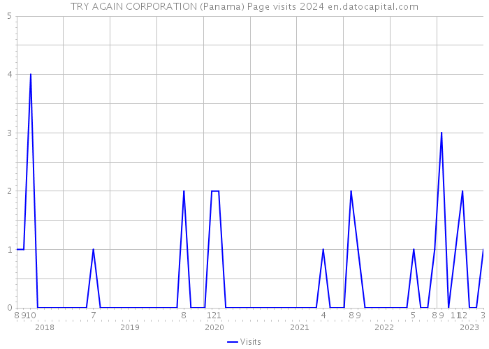 TRY AGAIN CORPORATION (Panama) Page visits 2024 