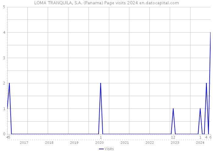 LOMA TRANQUILA, S.A. (Panama) Page visits 2024 