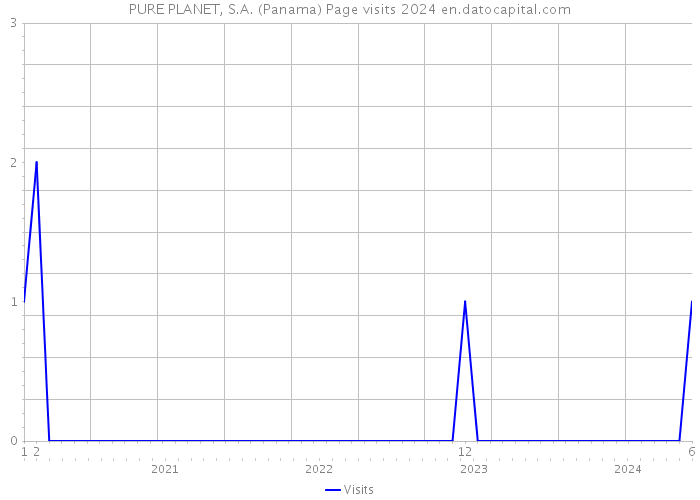 PURE PLANET, S.A. (Panama) Page visits 2024 