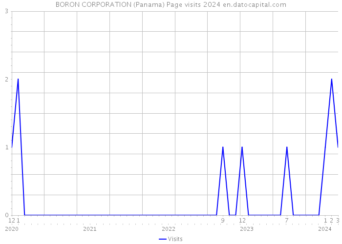 BORON CORPORATION (Panama) Page visits 2024 