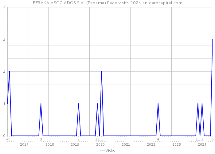 BERAKA ASOCIADOS S.A. (Panama) Page visits 2024 