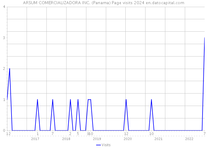 ARSUM COMERCIALIZADORA INC. (Panama) Page visits 2024 