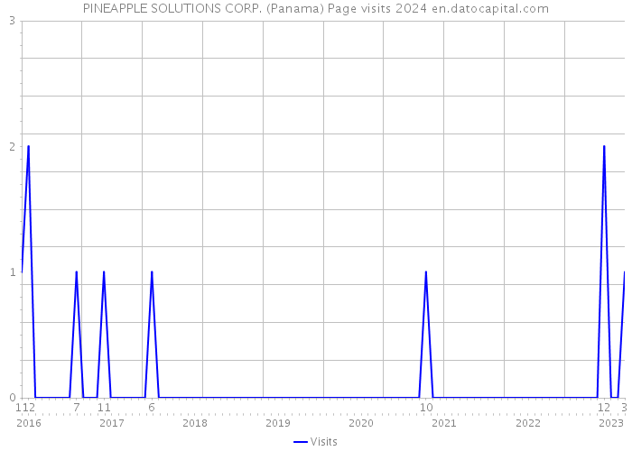 PINEAPPLE SOLUTIONS CORP. (Panama) Page visits 2024 