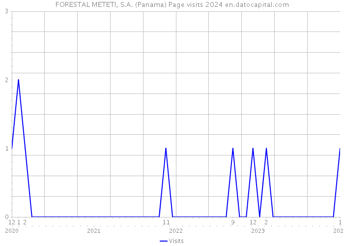 FORESTAL METETI, S.A. (Panama) Page visits 2024 