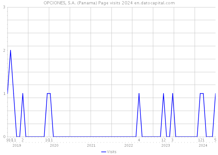 OPCIONES, S.A. (Panama) Page visits 2024 