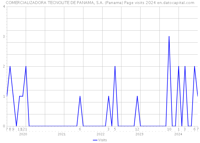COMERCIALIZADORA TECNOLITE DE PANAMA, S.A. (Panama) Page visits 2024 