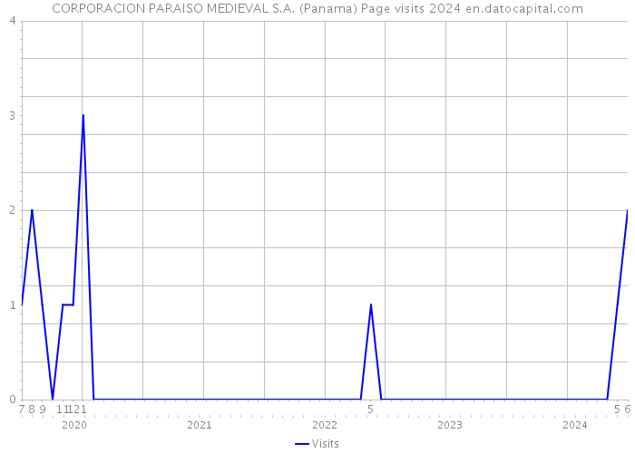 CORPORACION PARAISO MEDIEVAL S.A. (Panama) Page visits 2024 