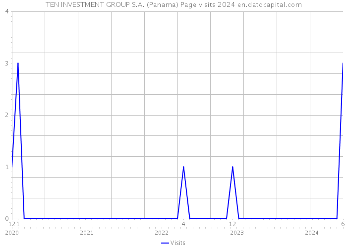 TEN INVESTMENT GROUP S.A. (Panama) Page visits 2024 