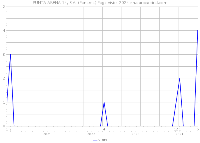 PUNTA ARENA 14, S.A. (Panama) Page visits 2024 