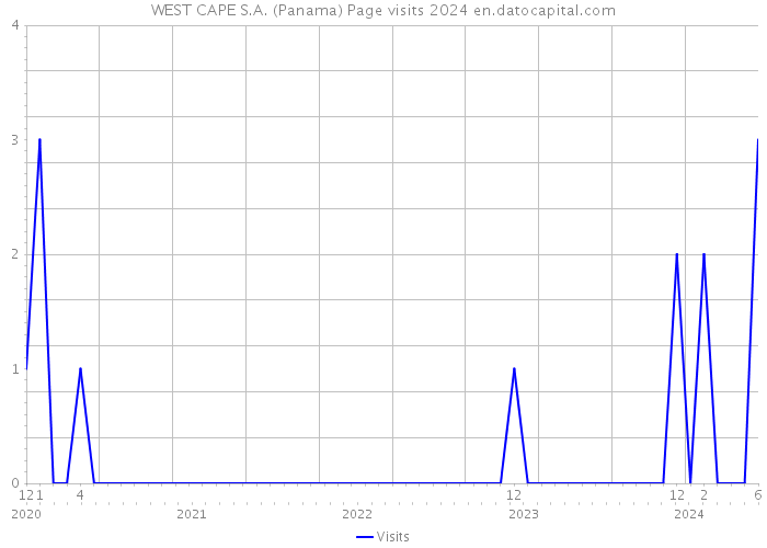 WEST CAPE S.A. (Panama) Page visits 2024 