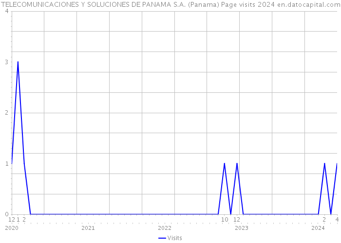 TELECOMUNICACIONES Y SOLUCIONES DE PANAMA S.A. (Panama) Page visits 2024 