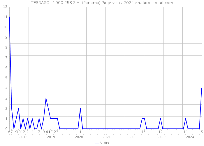 TERRASOL 1000 25B S.A. (Panama) Page visits 2024 