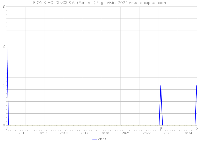BIONIK HOLDINGS S.A. (Panama) Page visits 2024 