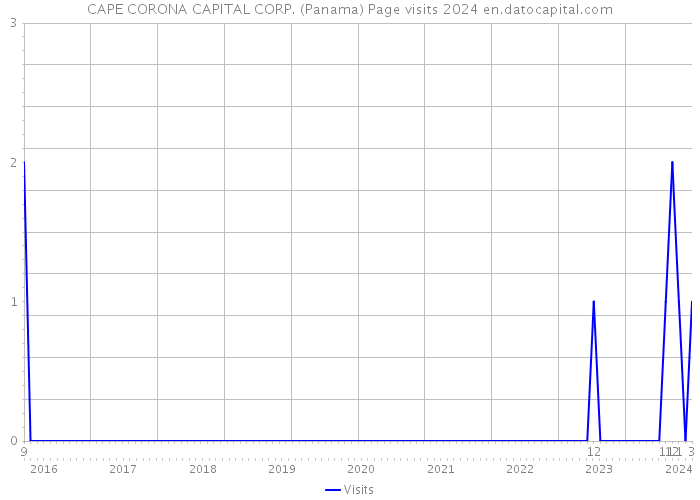 CAPE CORONA CAPITAL CORP. (Panama) Page visits 2024 