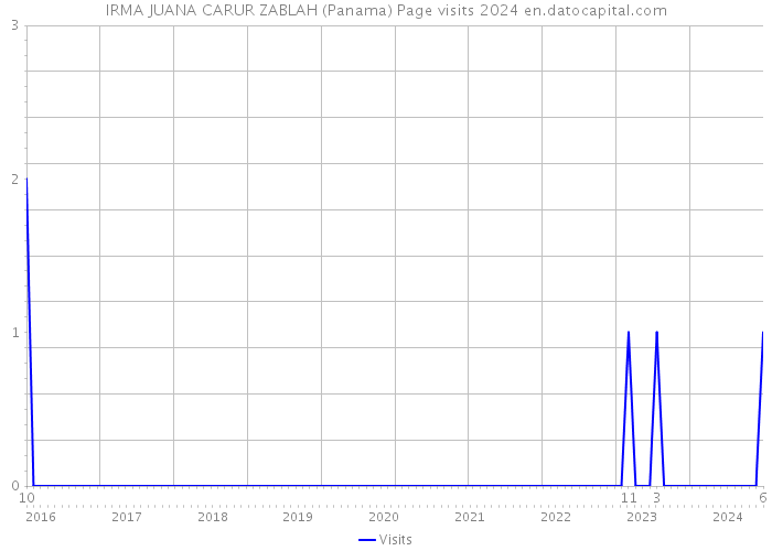 IRMA JUANA CARUR ZABLAH (Panama) Page visits 2024 