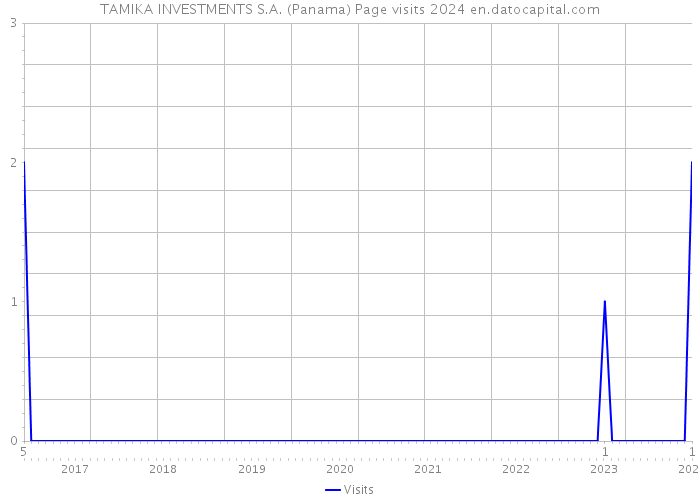 TAMIKA INVESTMENTS S.A. (Panama) Page visits 2024 