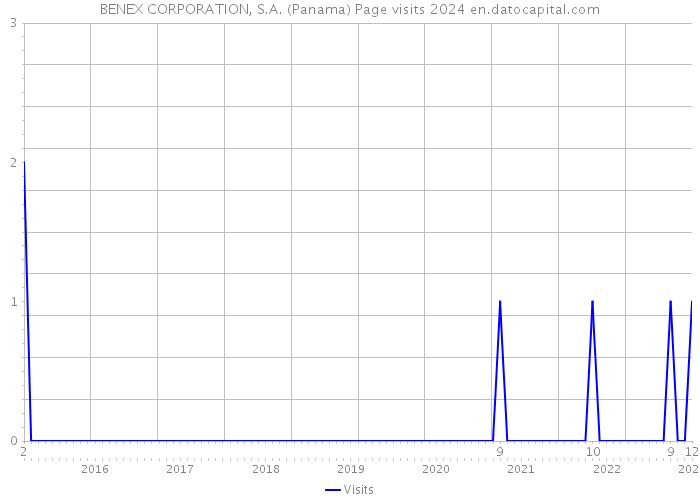 BENEX CORPORATION, S.A. (Panama) Page visits 2024 