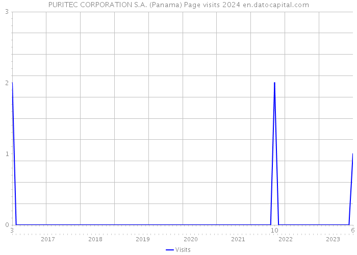 PURITEC CORPORATION S.A. (Panama) Page visits 2024 