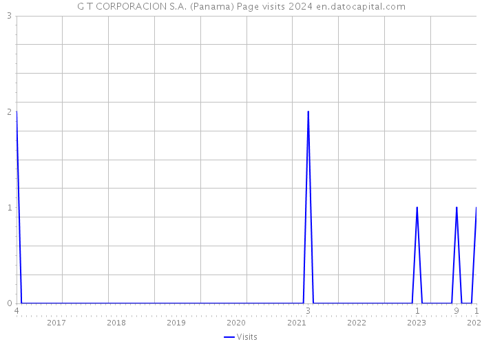 G T CORPORACION S.A. (Panama) Page visits 2024 