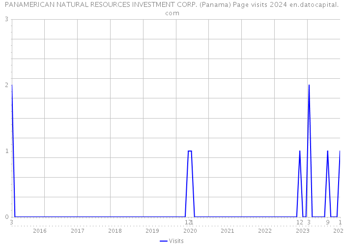 PANAMERICAN NATURAL RESOURCES INVESTMENT CORP. (Panama) Page visits 2024 