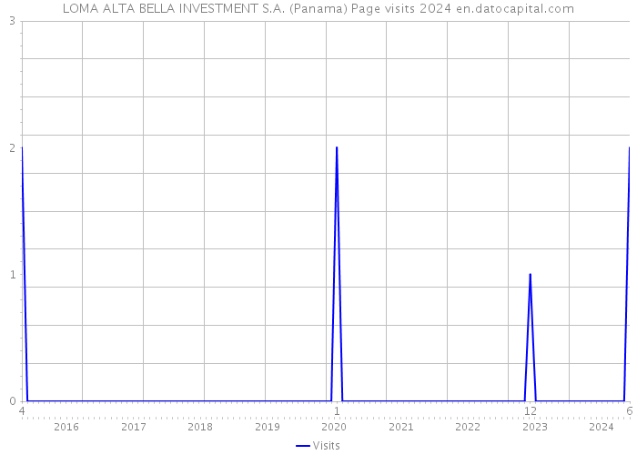 LOMA ALTA BELLA INVESTMENT S.A. (Panama) Page visits 2024 