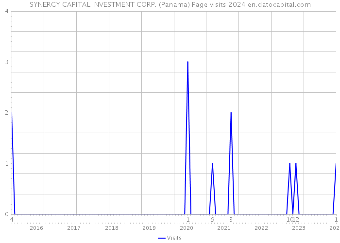 SYNERGY CAPITAL INVESTMENT CORP. (Panama) Page visits 2024 