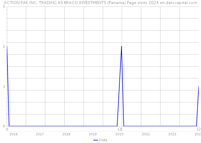 ACTION PAK INC. TRADING AS BRACO INVESTMENTS (Panama) Page visits 2024 