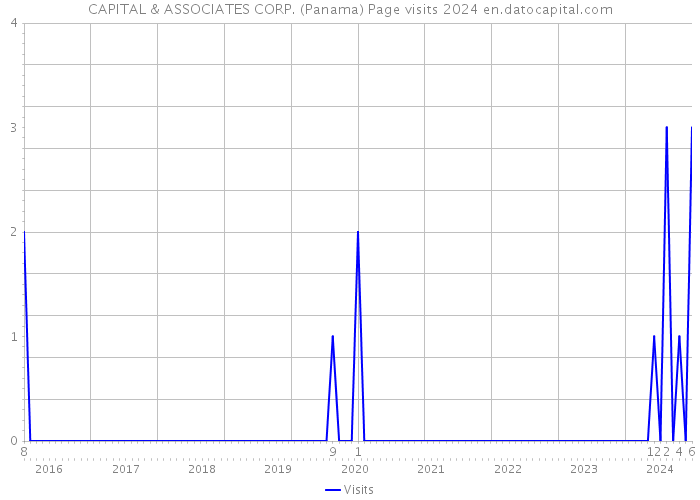 CAPITAL & ASSOCIATES CORP. (Panama) Page visits 2024 